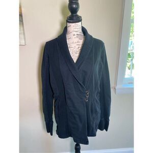 Lucky Lotus Lucky Brand Black or White Cardigan. Size L.